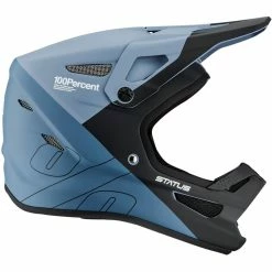 100% Enfant Casque VTT Downhill Status Drop - Steel Bleu