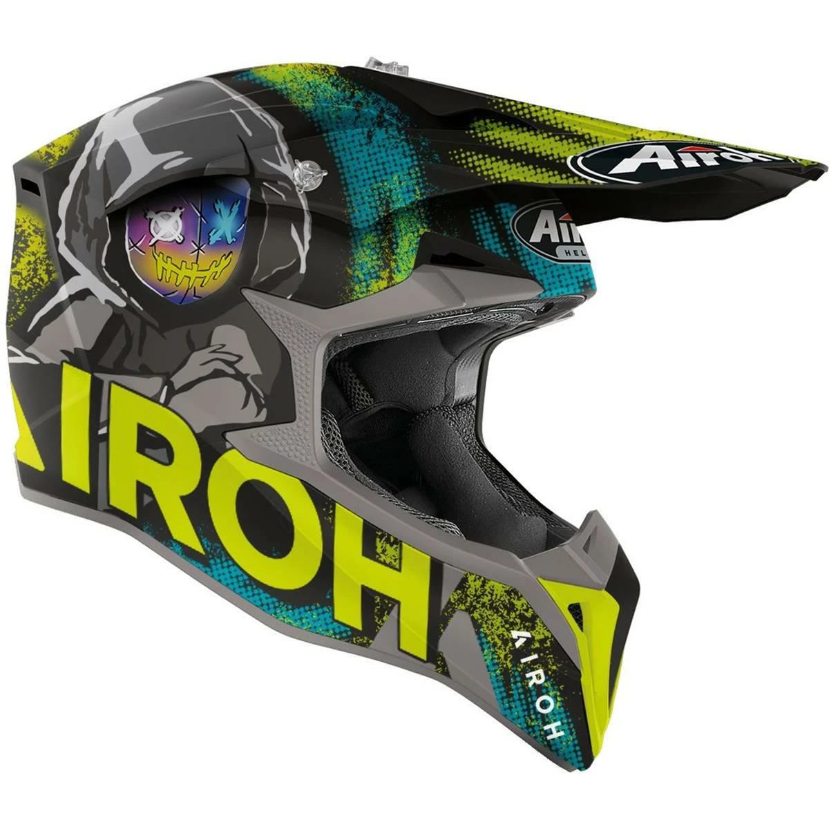 Airoh Casque MX Wraap Alien - Yellow Matt 3 Airoh Casque MX Wraap Alien - Yellow Matt