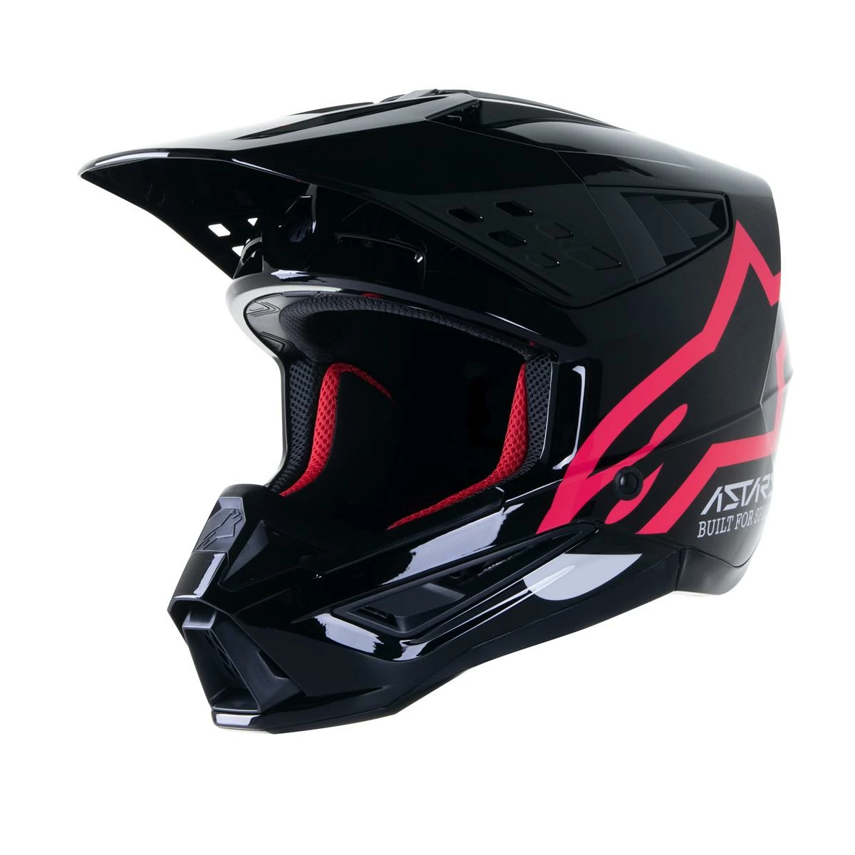 Alpinestars Casque MX S-M5 Compass - Noir/Pink/Glossy 3 Alpinestars Casque MX S-M5 Compass - Noir/Pink/Glossy