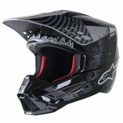 Alpinestars Casque MX S-M5 Solar Flare - Noir/Gris/Or/Glossy