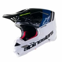 Alpinestars Casque MX Supertech S-M8 Radium 2 Nightlife Ucla Bleu/Blanc/Glossy