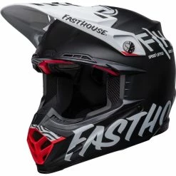 Bell Casque MX Moto-9S Flex Fasthouse - Matte - Noir/Blanc