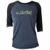 Dirtlej T-Shirt Mountee Steel Blue/Lime -VTT marches dirtlej t shirt mountee 1