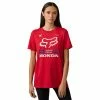 Fox Femme T-Shirt Honda Rouge Flamme -VTT marches fox girls t shirt honda 1 1