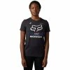 Fox Femme T-Shirt Honda Noir -VTT marches fox girls t shirt honda 1