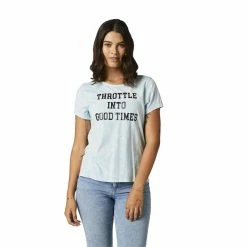Fox Femme T-Shirt Throttle Crystal Blue
