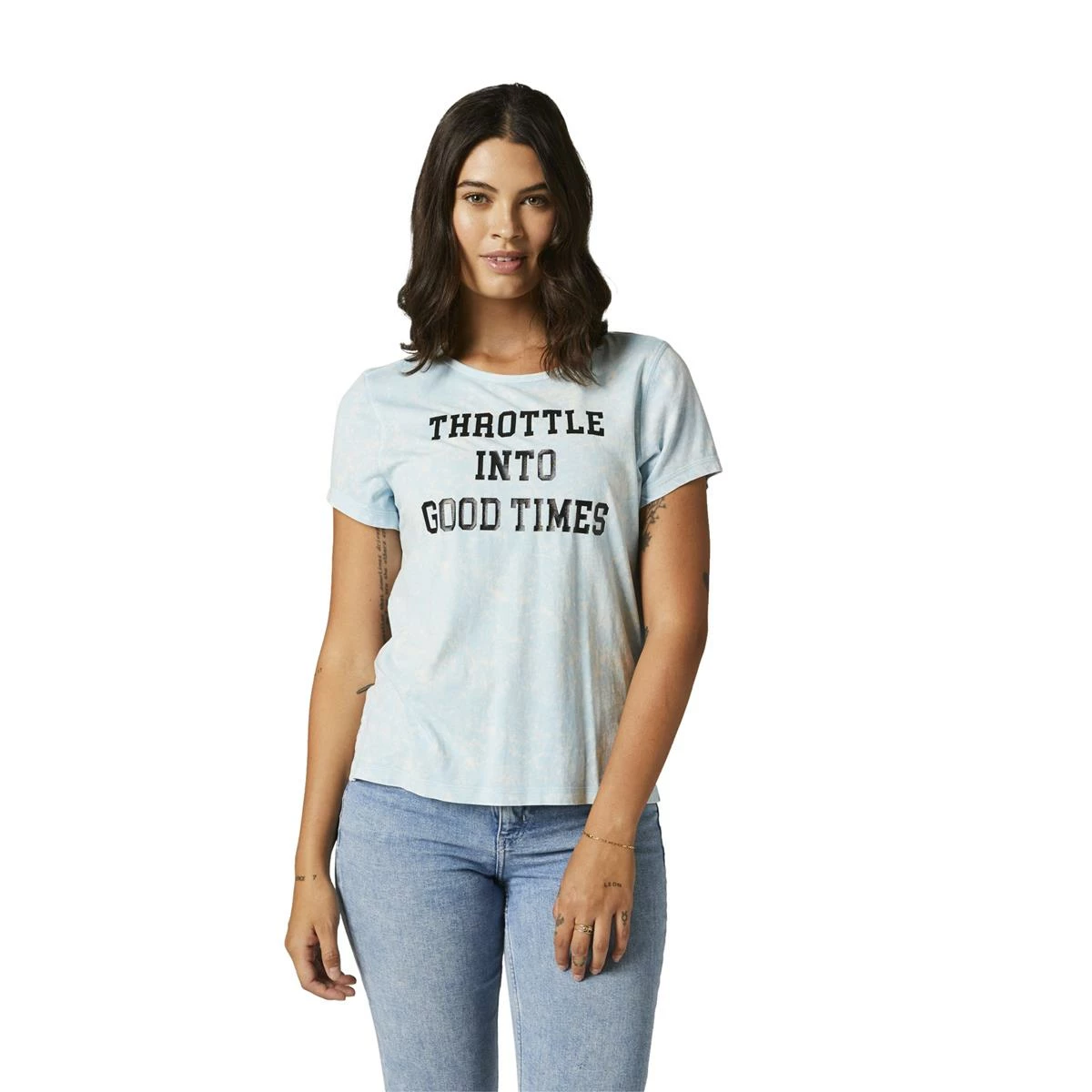 Fox Femme T-Shirt Throttle Crystal Blue 3 Fox Femme T-Shirt Throttle Crystal Blue
