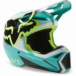 Fox Enfant Casque MX V1 Leed Teal