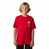 Fox Enfant T-Shirt Honda Rouge Flamme -VTT marches fox kids t shirt honda 1