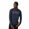 Fox Tech T-Shirt Manches Longues Pinnacle Heather Deep Cobalt