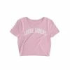 Loose Riders Femme T-Shirt Classic Crop - Rose -VTT marches loose riders girls t shirt 1 1