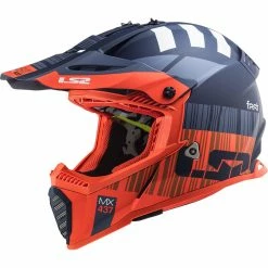 LS2 Enfant Casque MX MX 437 Fast Evo Mini Xcode - Matt Neon Orange/Bleu