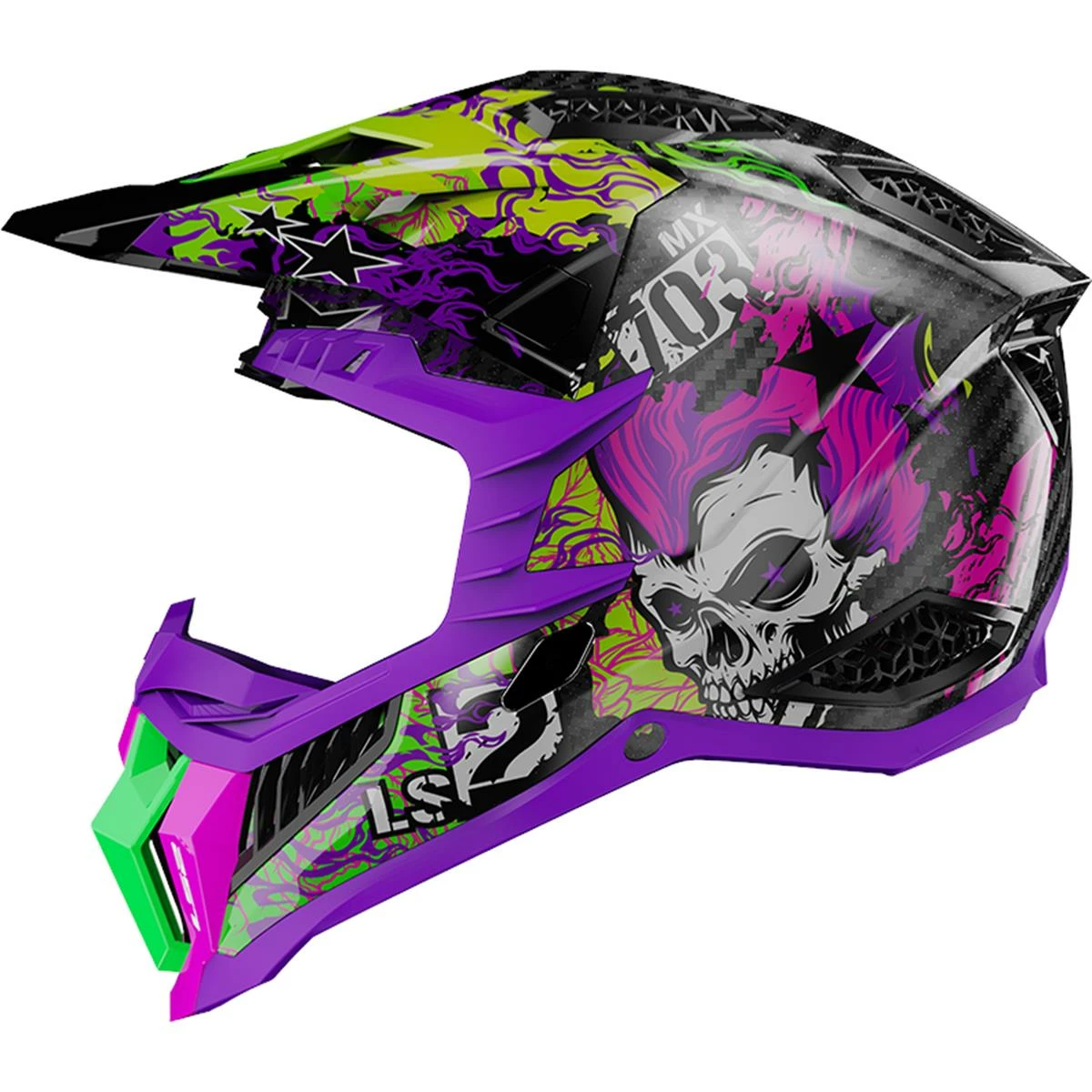 LS2 Casque MX MX703 X-Force Fireskull - Purple 3 LS2 Casque MX MX703 X-Force Fireskull - Purple
