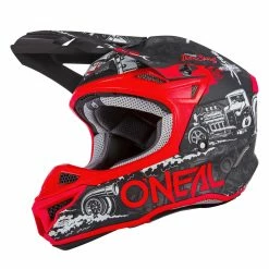 O'Neal Casque MX 5SRS Polyacrylite HR - Noir/Rouge