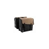 Sacoche Arrière WILLEX Double 38L Marron Noir -VTT marches sacoche double pliable en toile 38l