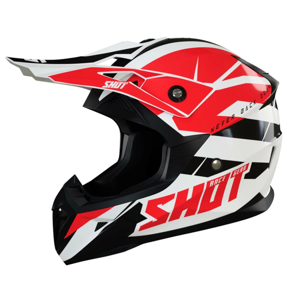 Shot Casque MX Pulse Revenge Glossy - Blanc/Rouge/Noir 3 Shot Casque MX Pulse Revenge Glossy - Blanc/Rouge/Noir
