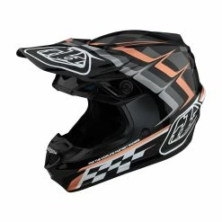Troy Lee Designs Casque MX SE4 Polyacrylite Warped - Noir/Copper