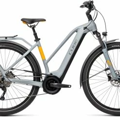 Velo VTC Electrique Cube Touring Hybrid Pro Trapèze XS Bosch 625Wh Gris Orange 2021